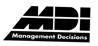 MDI MANAGEMENT DECISIONS logo