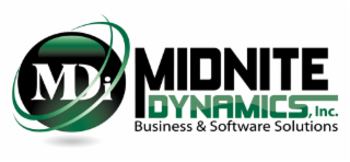 MDI MIDNITE DYNAMICS, INC. BUSINESS & SOFTWARE SOLUTIONS logo
