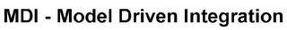 MDI - MODEL DRIVEN INTEGRATION logo