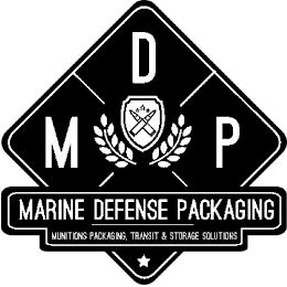 MDP MARINE DEFENSE PACKAGING MUNITIONS PACKAGING, TRANSIT & STORAGE SOLUTIONS logo