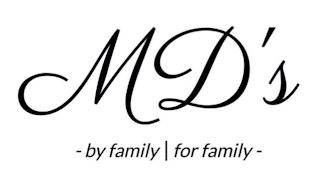 MD'S - BY FAMILY | FOR FAMILY - logo