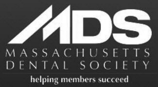 MDS MASSACHUSETTS DENTAL SOCIETY HELPING MEMBERS SUCCEED logo
