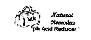 MD'S NATURAL REMEDIES "PH ACID REDUCER" logo