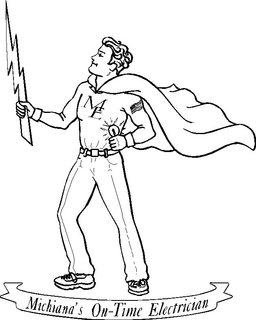 ME MICHIANA'S ON-TIME ELECTRICIAN logo