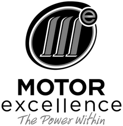 ME MOTOR EXCELLENCE THE POWER WITHIN logo