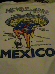 ME VALE MADRE LA MISERA LA CRISIS EL HAMBRE DEL PUEBLO LA CARESTIA LA DEUDA EXTERNA EL DESEMPLEO EL TEQUILA Y LO QUE PIENSEN DE MI MEXICO logo