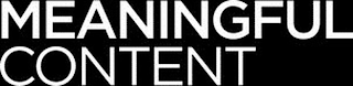 MEANINGFUL CONTENT logo