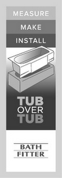 MEASURE MAKE INSTALL TUB OVER TUB BATH FITTER logo
