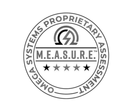 M.E.A.S.U.R.E. OMEGA SYSTEMS PROPRIETARY ASSESSMENT logo