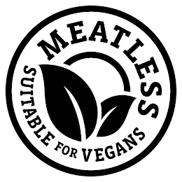 MEATLESS SUITABLE FOR VEGANS logo