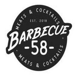 MEATS & COCKTAILS EST. 2018 BARBECUE - 58 - MEATS & COCKTAILS logo