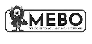 MEBO WE COME TO YOU AND MAKE IT SIMPLE logo