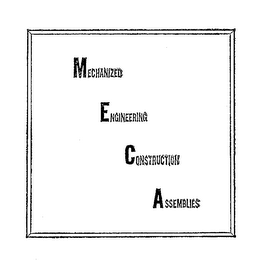 MECA MECHANIZED ENGINEERING CONSTRUCTION ASSEMBLIES logo