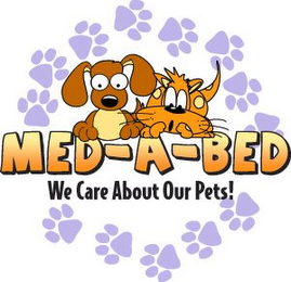 MED-A-BED WE CARE ABOUT OUR PETS! logo