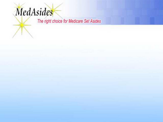 MEDASIDES, THE RIGHT CHOICE FOR MEDICARE SET ASIDES logo