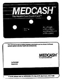 MEDCASH THE HEALTH CARE CREDIT CARD logo