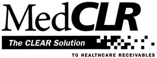 MEDCLR THE CLEAR SOLUTION TO HEALTHCARE RECEIVABLES logo
