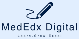 MEDEDX DIGITAL LEARN. GROW. EXCEL logo