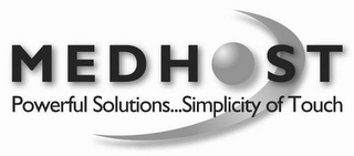 MEDHOST POWERFUL SOLUTIONS...SIMPLICITY OF TOUCH logo