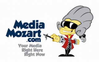 MEDIA MOZART .COM YOUR MEDIA RIGHT HERE RIGHT NOW logo