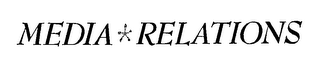 MEDIA RELATIONS logo