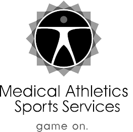MEDICAL ATHLETICS SPORTS SERVICES GAME ON. logo