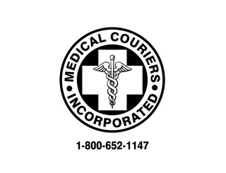 MEDICAL COURIERS ·INCORPORATED · 1-800-652-1147 logo