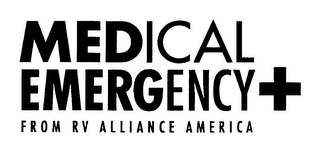 MEDICAL EMERGENCY + FROM RV ALLIANCE AMERICA logo