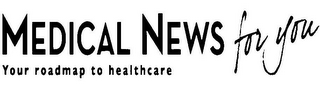 MEDICAL NEWS FOR YOU: YOUR ROADMAP TO HEALTHCARE logo