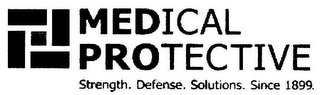 MEDICAL PROTECTIVE STRENGTH. DEFENSE. SOLUTIONS. SINCE 1899. logo