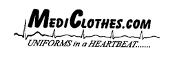 MEDICLOTHES.COM UNIFORMS IN A HEARTBEAT...... logo
