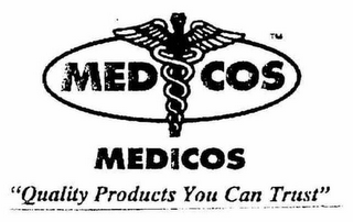 MEDICOS QUAILTY PRODUCTS YOU CAN TRUST logo