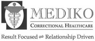 MEDIKO CORRECTIONAL HEALTHCARE RESULT FOCUSED = RELATIONSHIP DRIVEN logo