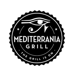 MEDITERRANIA GRILL - THE GRILL IS ON - logo