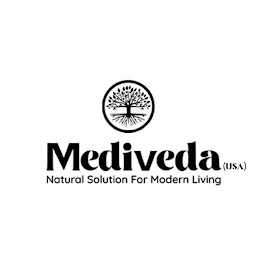 MEDIVEDA (USA) NATURAL SOLUTION FOR MODERN LIVING logo