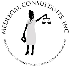 MEDLEGAL CONSULTANTS, INC HANDLING ANY CASE WHERE HEALTH, ILLNESS, OR INJURY IS INVOLVED logo