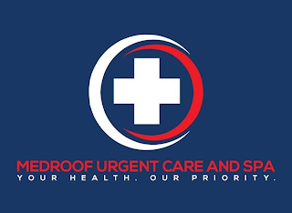 MEDROOF URGENT CARE AND SPA. YOUR HEALTH. OUR PRIORITY. logo