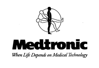 MEDTRONIC WHEN LIFE DEPENDS ON MEDICAL TECHNOLOGY logo