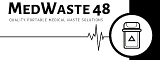 MEDWASTE 48 QUALITY PORTABLE MEDICAL WASTE SOLUTIONS logo