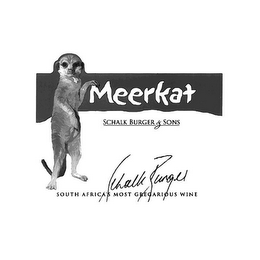 MEERCAT SCHALK BURGER & SONS SOUTH AFRICA'S MOST GREGARIOUS WINE logo