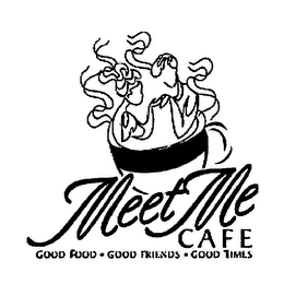 MEET ME CAFE GOOD FOOD GOOD FRIENDS GOOD TIMES logo