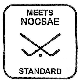 MEETS NOCSAE STANDARD logo