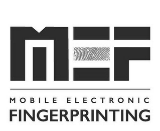 MEF MOBILE ELECTRONIC FINGERPRINTING logo