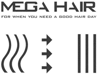 MEGA HAIR FOR WHEN YOU NEED A GOOD HAIR DAY logo