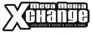 MEGA MEDIA XCHANGE VIDEO GAMES · MOVIES · MUSIC · BOOKS logo