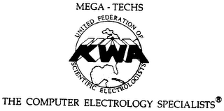 MEGA-TECH KWA UNITED FEDERATION OF SCIENTIFIC ELECTROLOGIST THE COMPUTER ELECTROLOGY SPECIALISTS logo