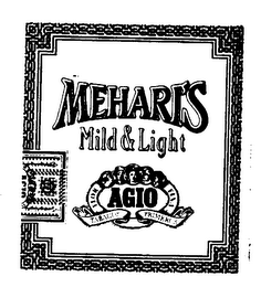MEHARI'S MILD & LIGHT AGIO logo