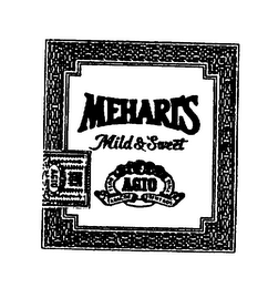 MEHARI'S MILD & SWEET AGIO FLOR FINA TABACOS PRIMEROS logo