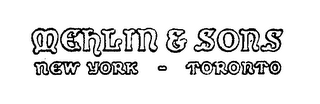 MEHLIN & SONS NEW YORK - TORONTO logo