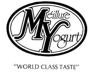MEILLURE YOGURT "WORLD CLASS TASTE" logo